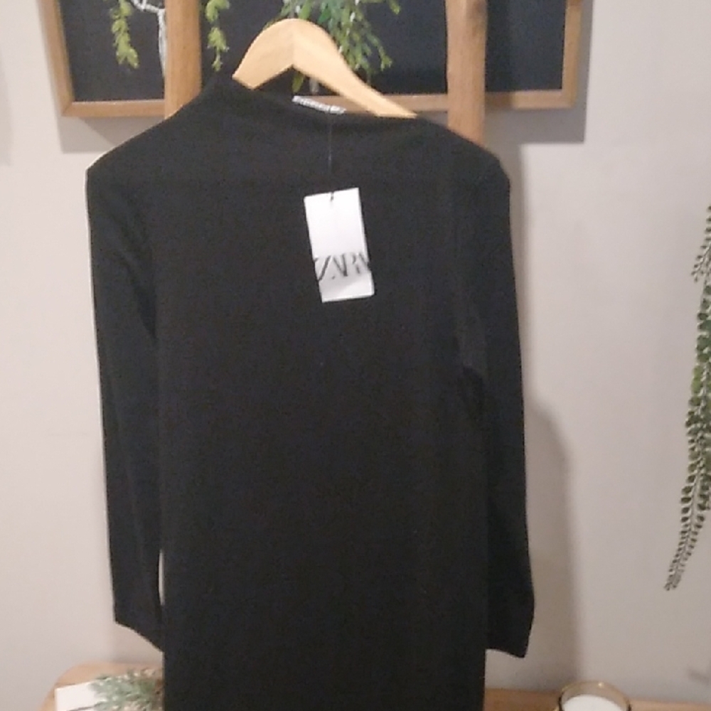 Zara Black Long Sleeve Dress - Picture 2 of 10